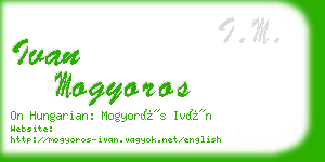 ivan mogyoros business card